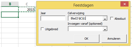 De Feestdagen wizard van HJGSoft Handigheidjes