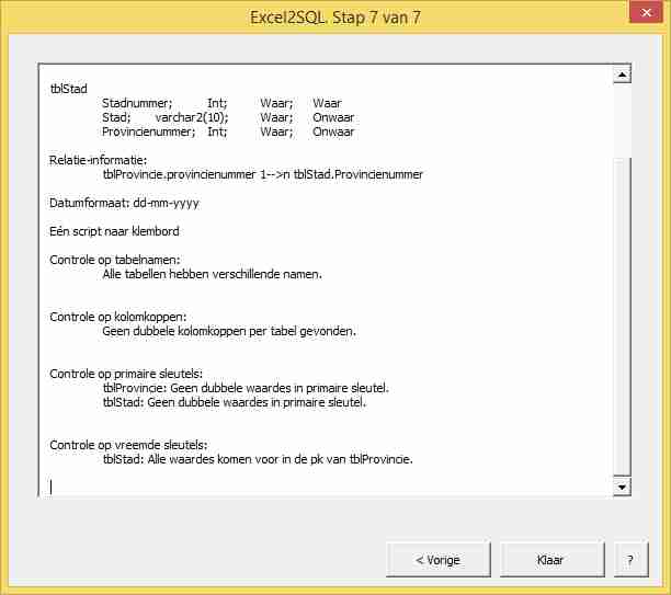 De Excel2SQL wizard van HJGSoft Handigheidjes: Overzicht