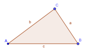 Figuur 1: Willekeurige driehoek ABC